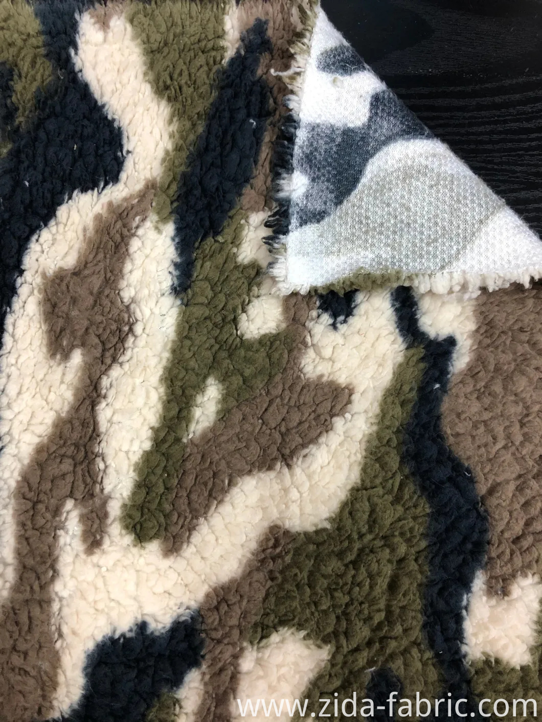 100%Polyester One Side Shuvelvteen Fleece Knitting Fabric with Printed